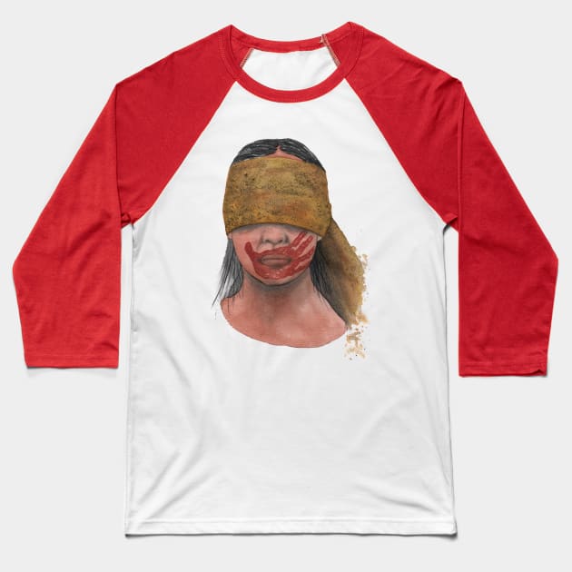 MMIW Watercolor Baseball T-Shirt by Jarrodjvandenberg